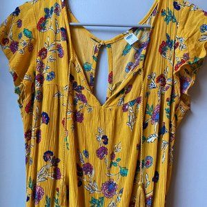 Gold floral romper from Old Navy